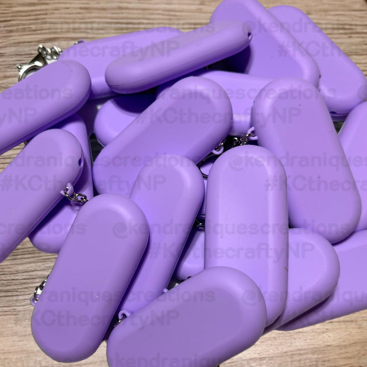 Silicone straw keychain set