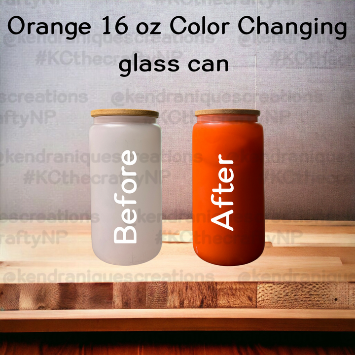 16 oz Cold Color Changing Glass Can