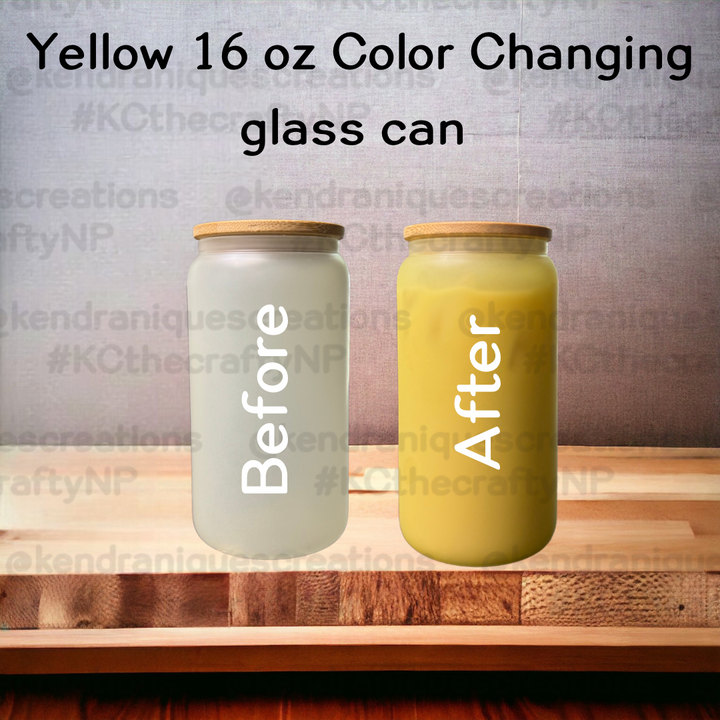 16 oz Cold Color Changing Glass Can