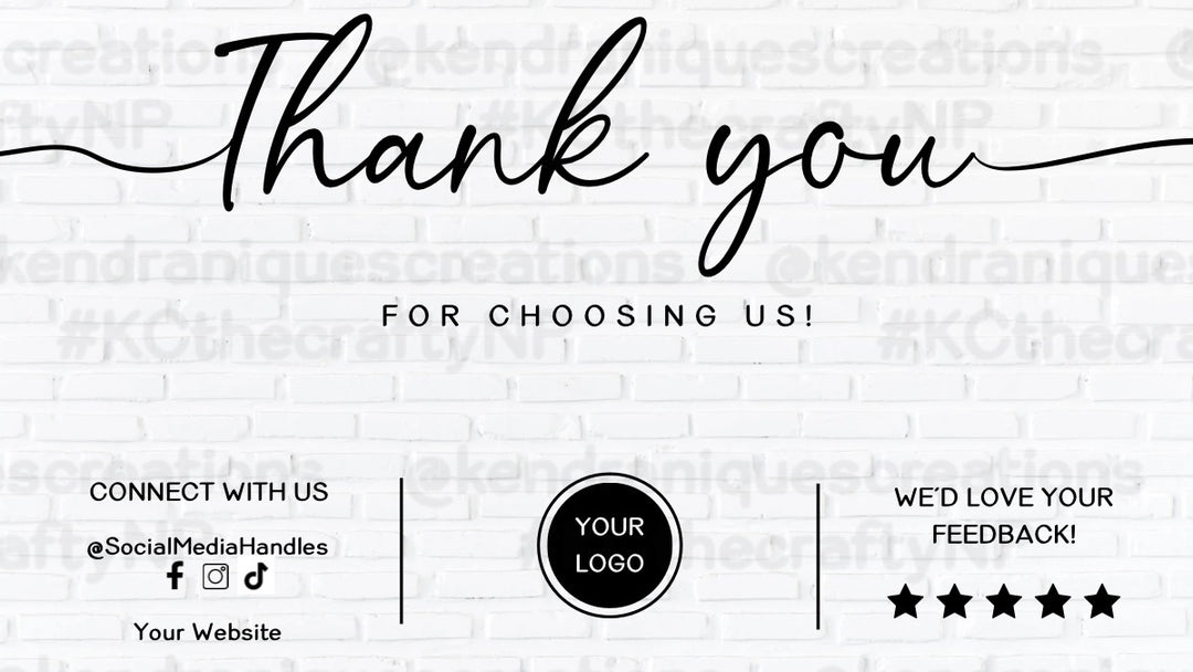 Label-Thank you for choosing us label
