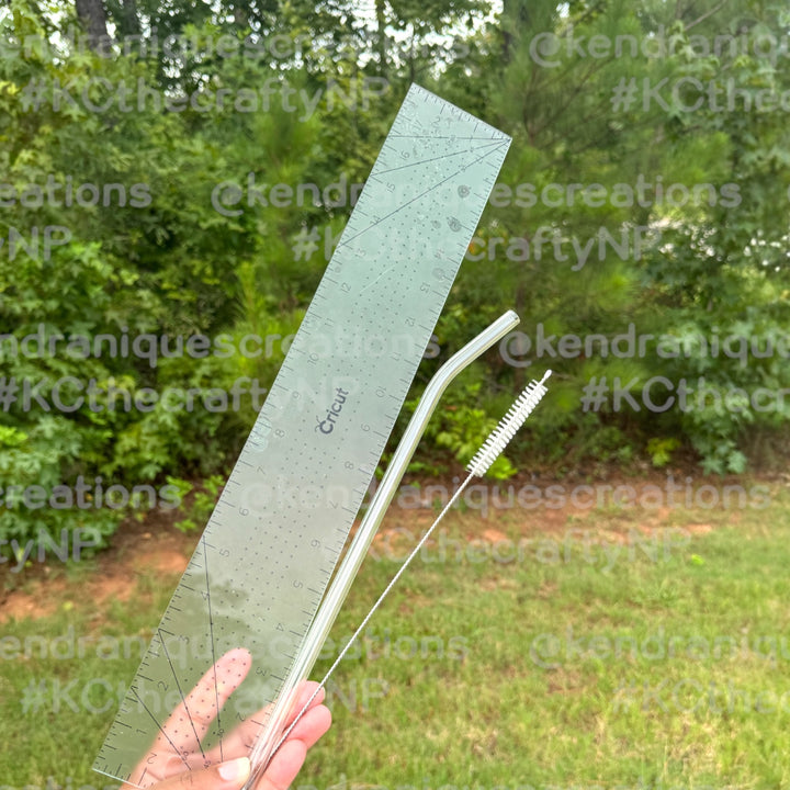 10mm clear, curved glass straw for popular branded tumblers